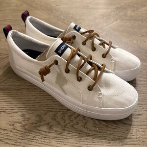 SPERRY TOP-SIDER WOMEN CREST VIBE LINEN SNEAKERS MEMORY FOAM SZ 12